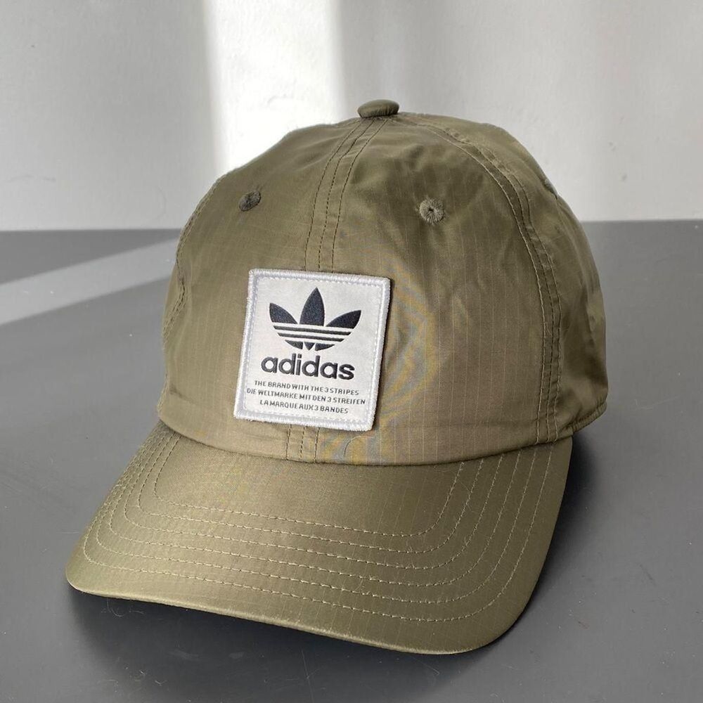 Adidas Original Logo Patch Green Cap Hat OS Military Street Casual Chic